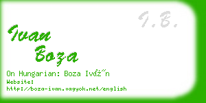 ivan boza business card